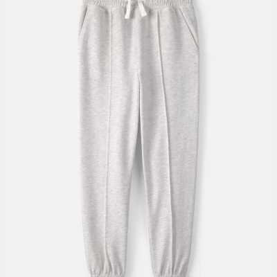 Boys French Terry Joggers - Heather Grey