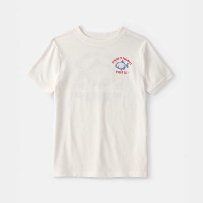 Boys Piranha Graphic Tee - Ivory