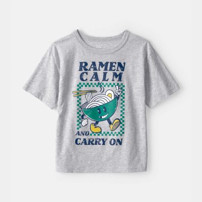 Boys Ramen Graphic Tee - Grey