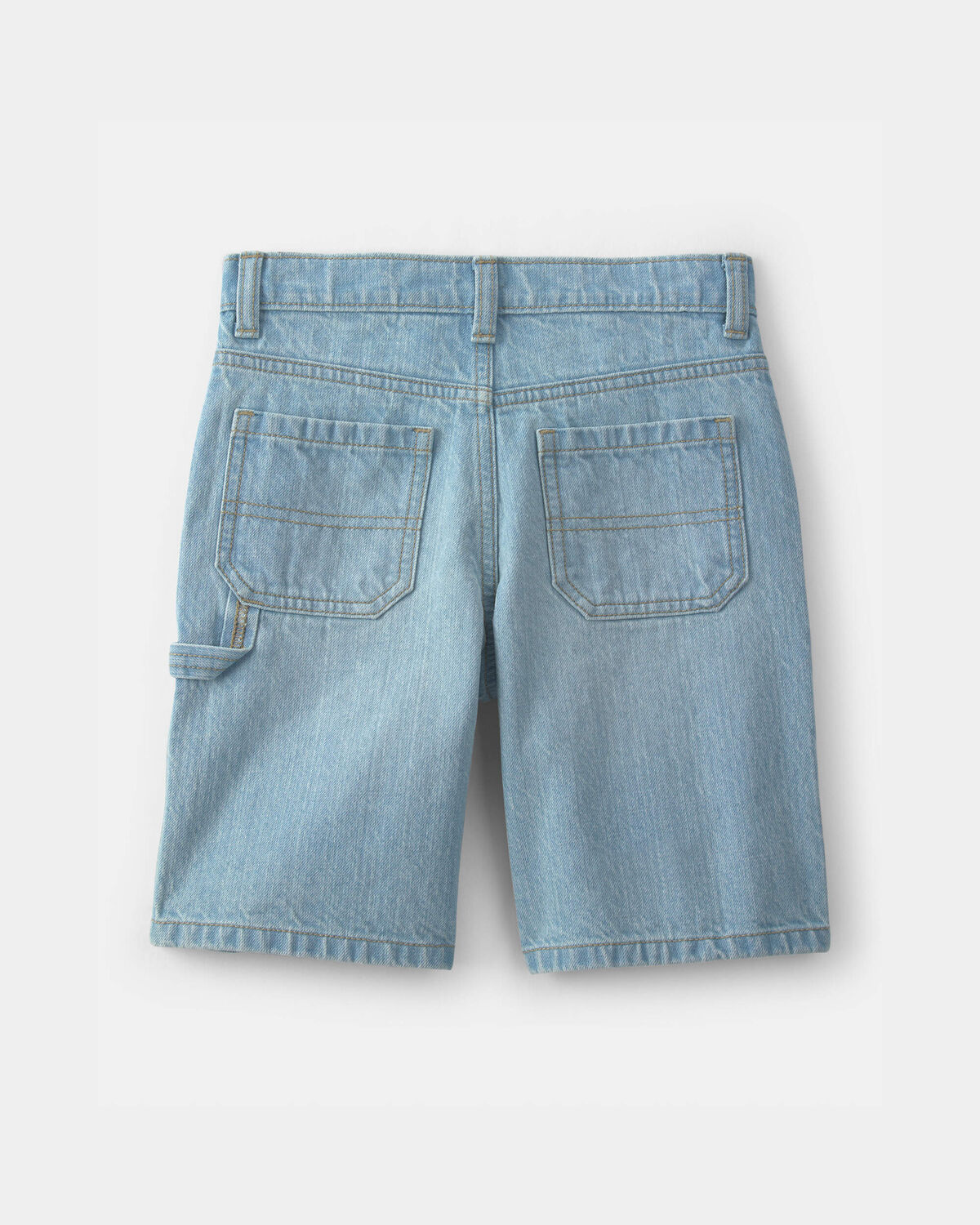 Boys Denim Utility Shorts - Light Wash - Image 2