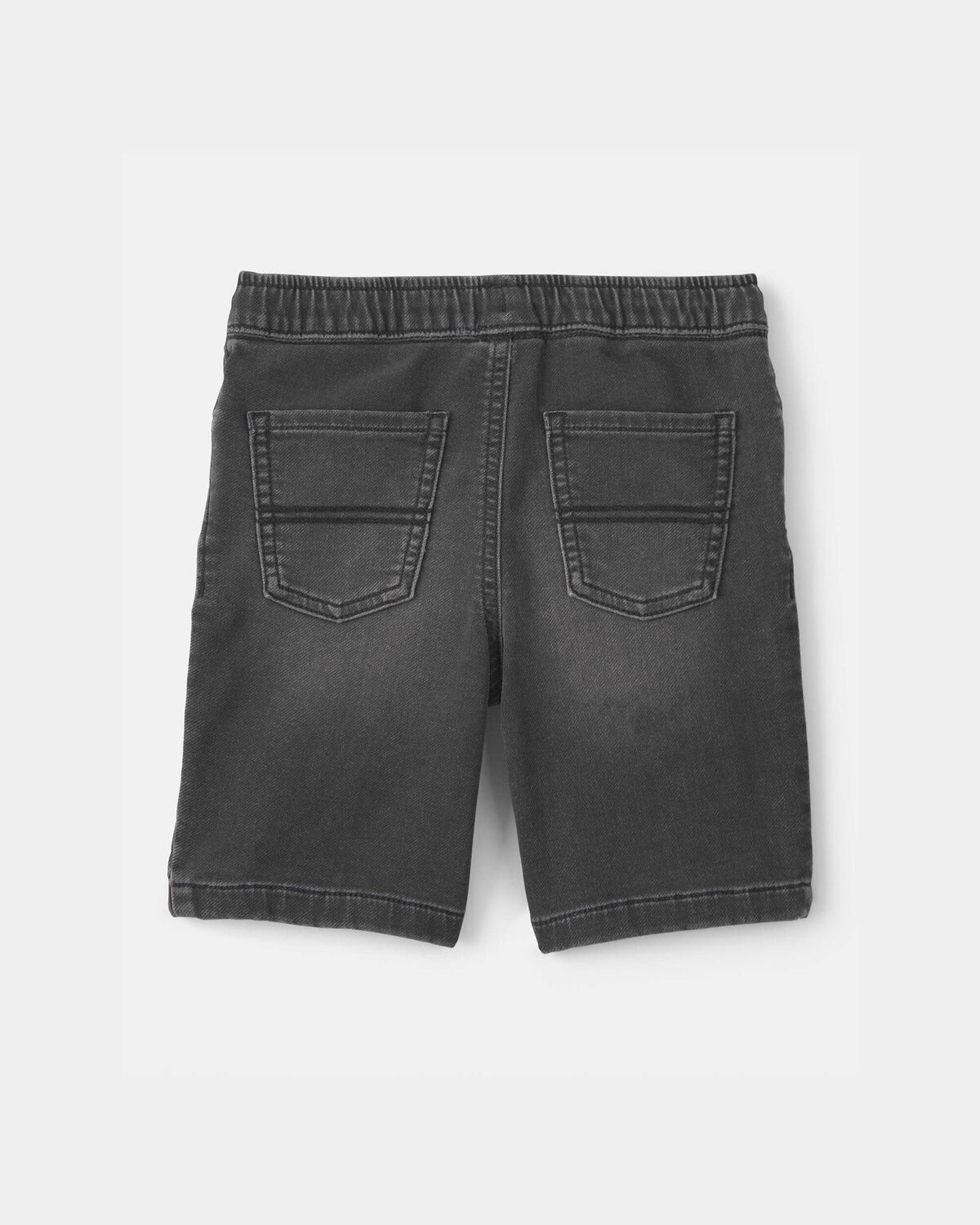 Boys Denim Drawstring Shorts - Black - Image 3