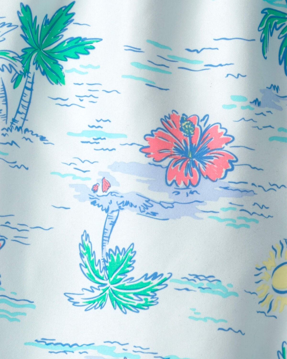 Boys Tropical Beach Swim Trunks - Blue - Image 3