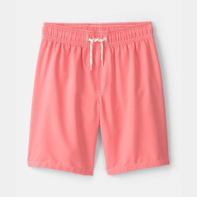 Boys Swim Trunks - Coral