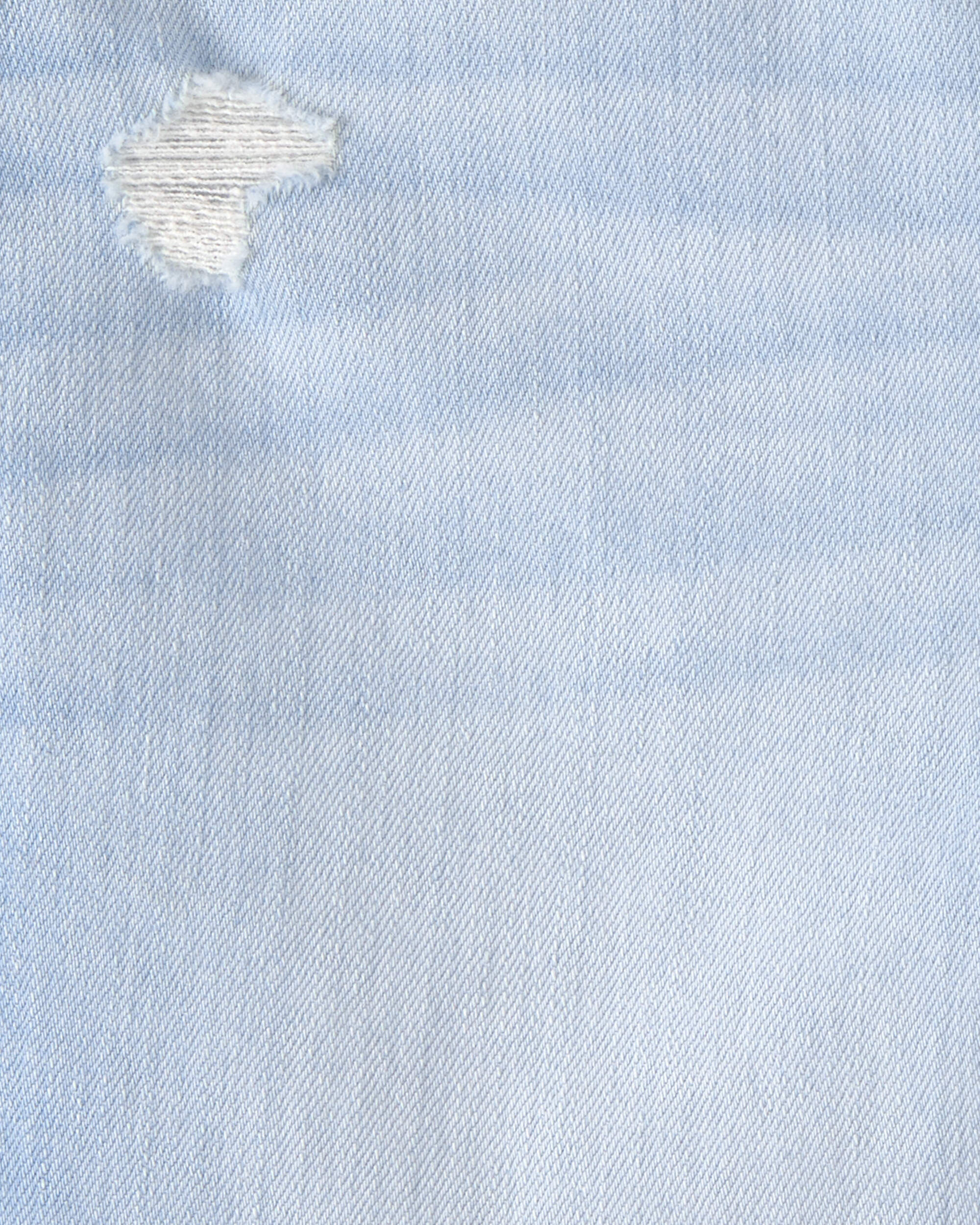 Girls Frayed Denim Skimmer Shorts - Light Wash - Image 4