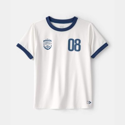 Kids 'Team Captain' Active Graphic Tee - White