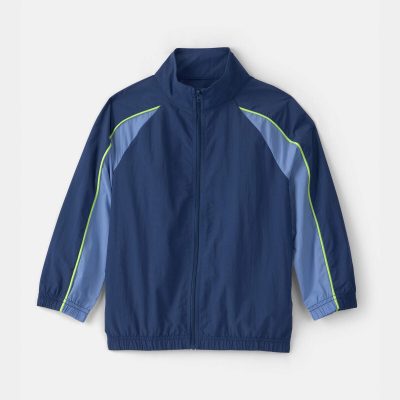Boys Colourblock Active Windbreaker - Blue