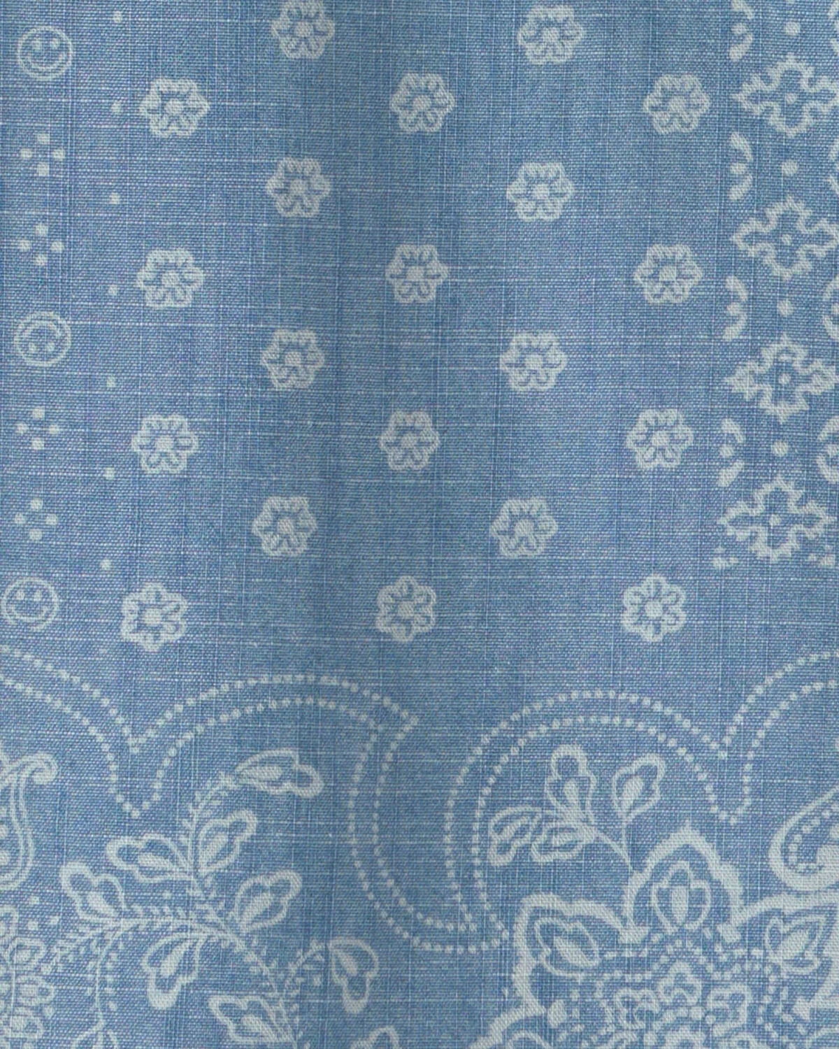 Boys Bandana Chambray Short-Sleeve Polo Shirt - Blue - Image 3