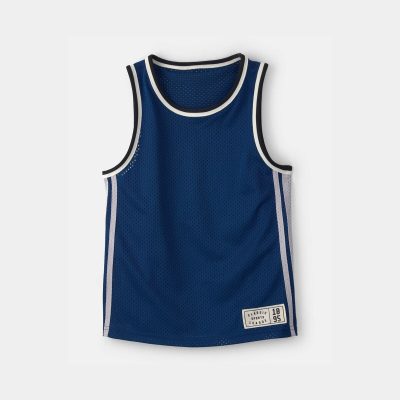 Boys Active Mesh Tank - Navy
