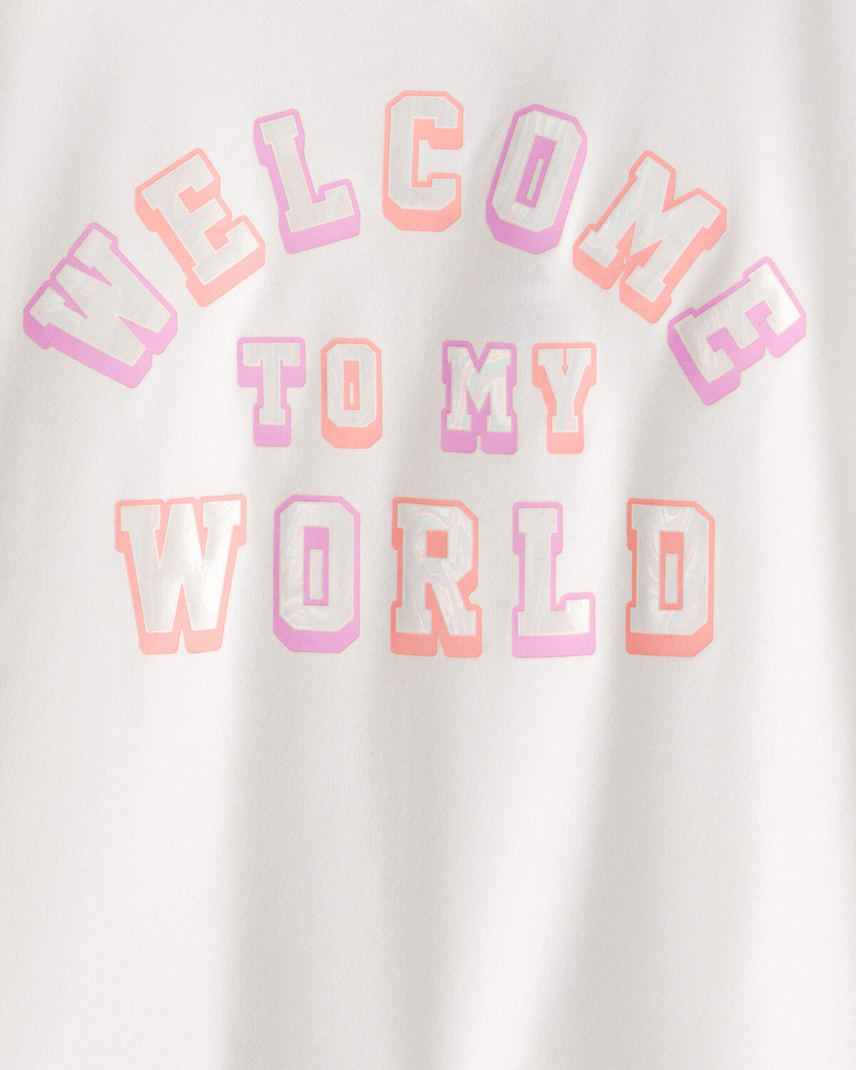 Girls 'Welcome to My World' Active Top - White - Image 3