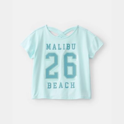 Girls 'Malibu Beach' Active Top - Blue