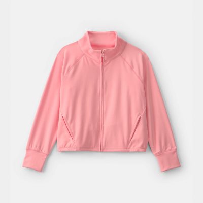 Girls Active Zip-Up Jacket - Pink