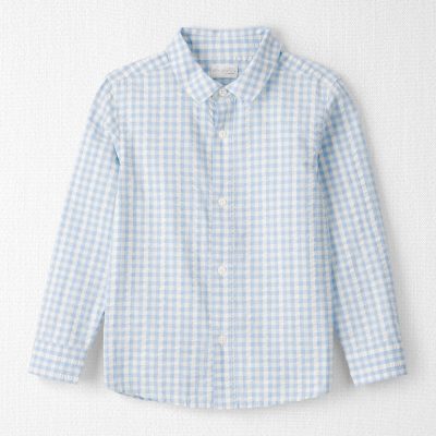 Boys Seersucker Button-Front Shirt Made with Organic Cotton