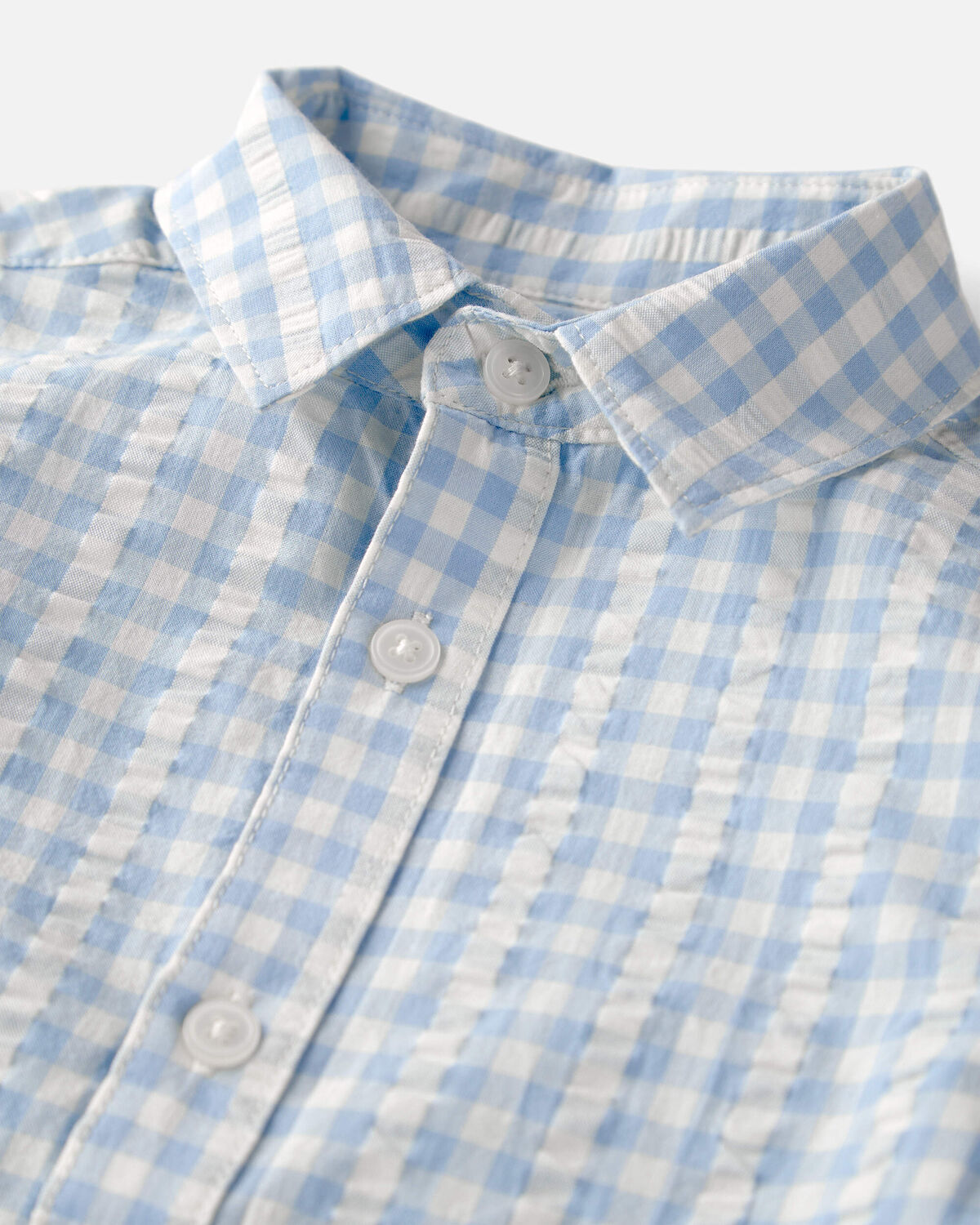 Boys Seersucker Button-Front Shirt Made with Organic Cotton - Image 2