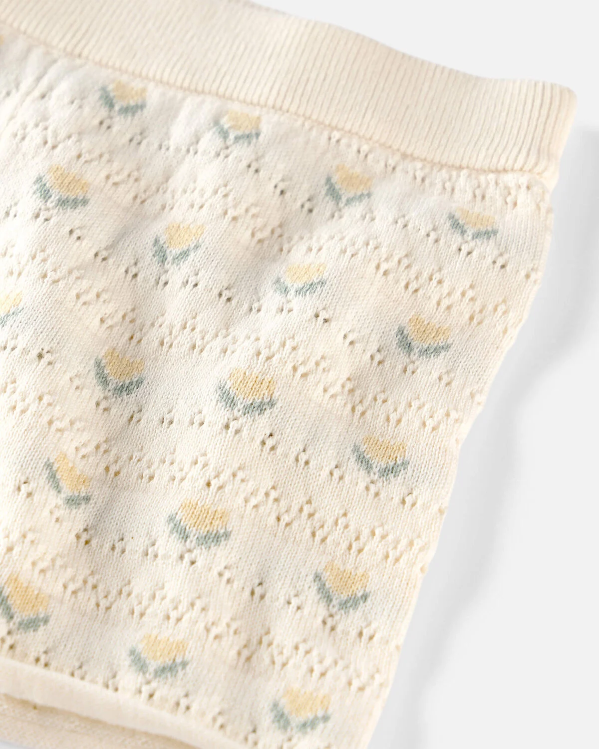 Girls Organic Cotton Sweater Knit Set in Honey Floral Print - Image 3