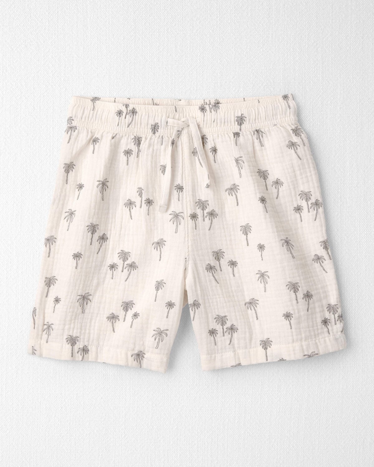 Boys 2-Piece Organic Cotton Gauze Top & Short Set in Palm Trees - Image 5