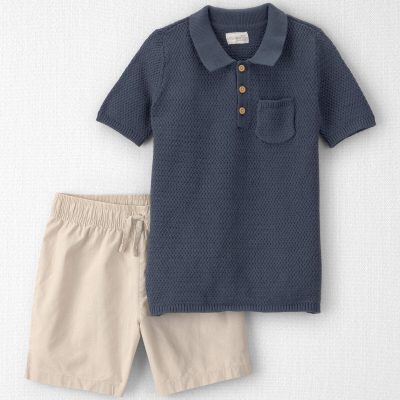 Boys 2-Piece Organic Cotton Top & Short Set