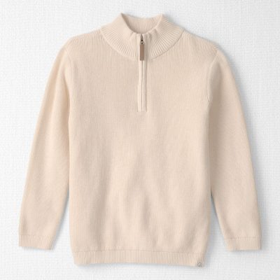 Kids Organic Cotton Quarter-Zip Pullover