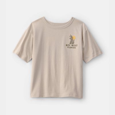 Boys Key West Graphic Tee - Beige