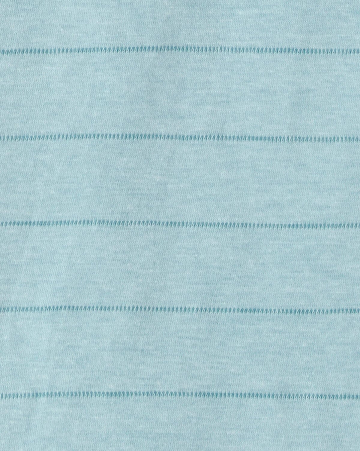 Boys Striped Henley T-Shirt - Blue - Image 2