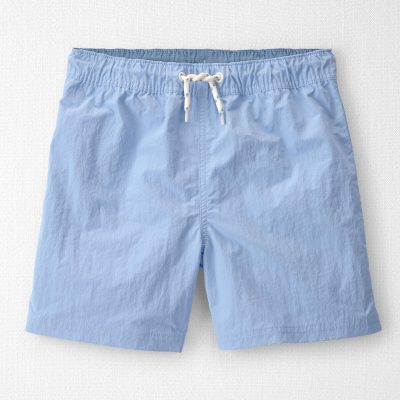Boys Recycled Solid Swim Trunks