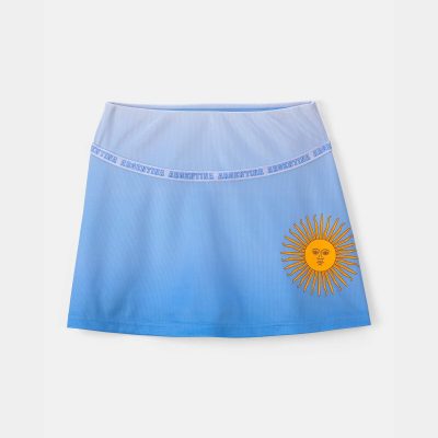 Girls Umbro Argentina Active Skort - Light Blue/White