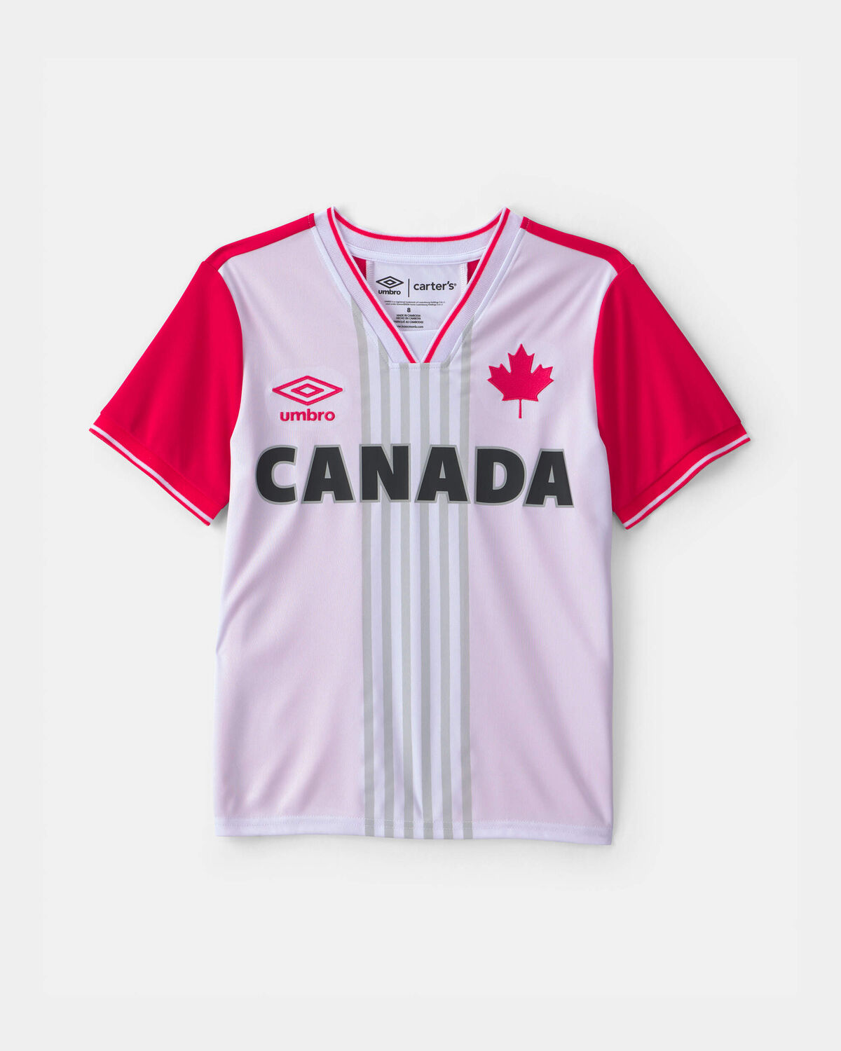 Kids Umbro Canada Soccer Jersey - Red/White