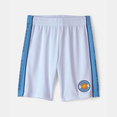 Kids Umbro Argentina Mesh Soccer Shorts - Light Blue/White