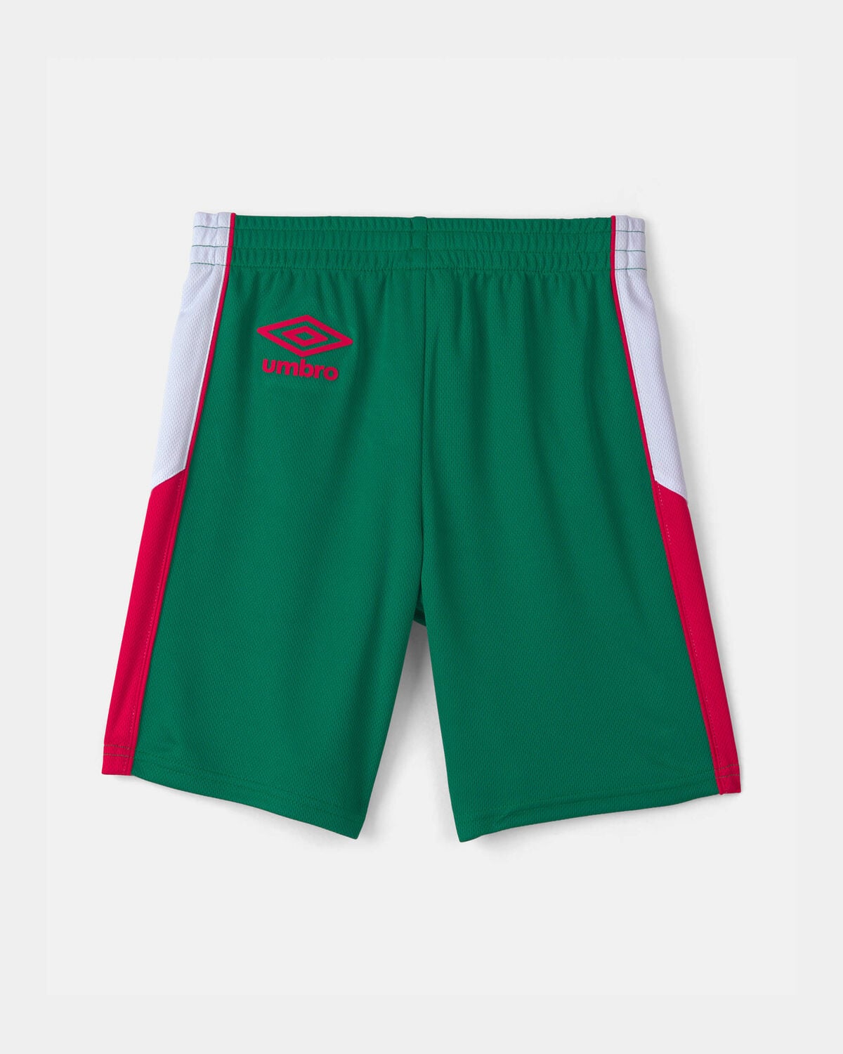 Kids Umbro Mexico Mesh Soccer Shorts - Green/White/Red - Image 4