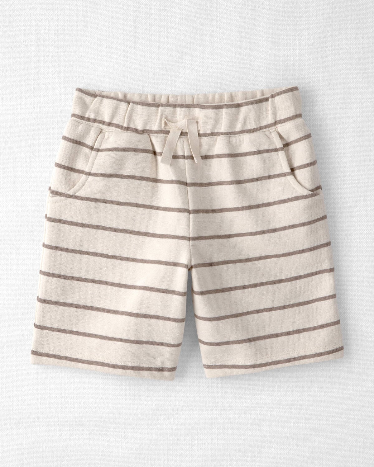 Kids 2-Piece Organic Cotton Top & Short Set in Stripes - Image 2