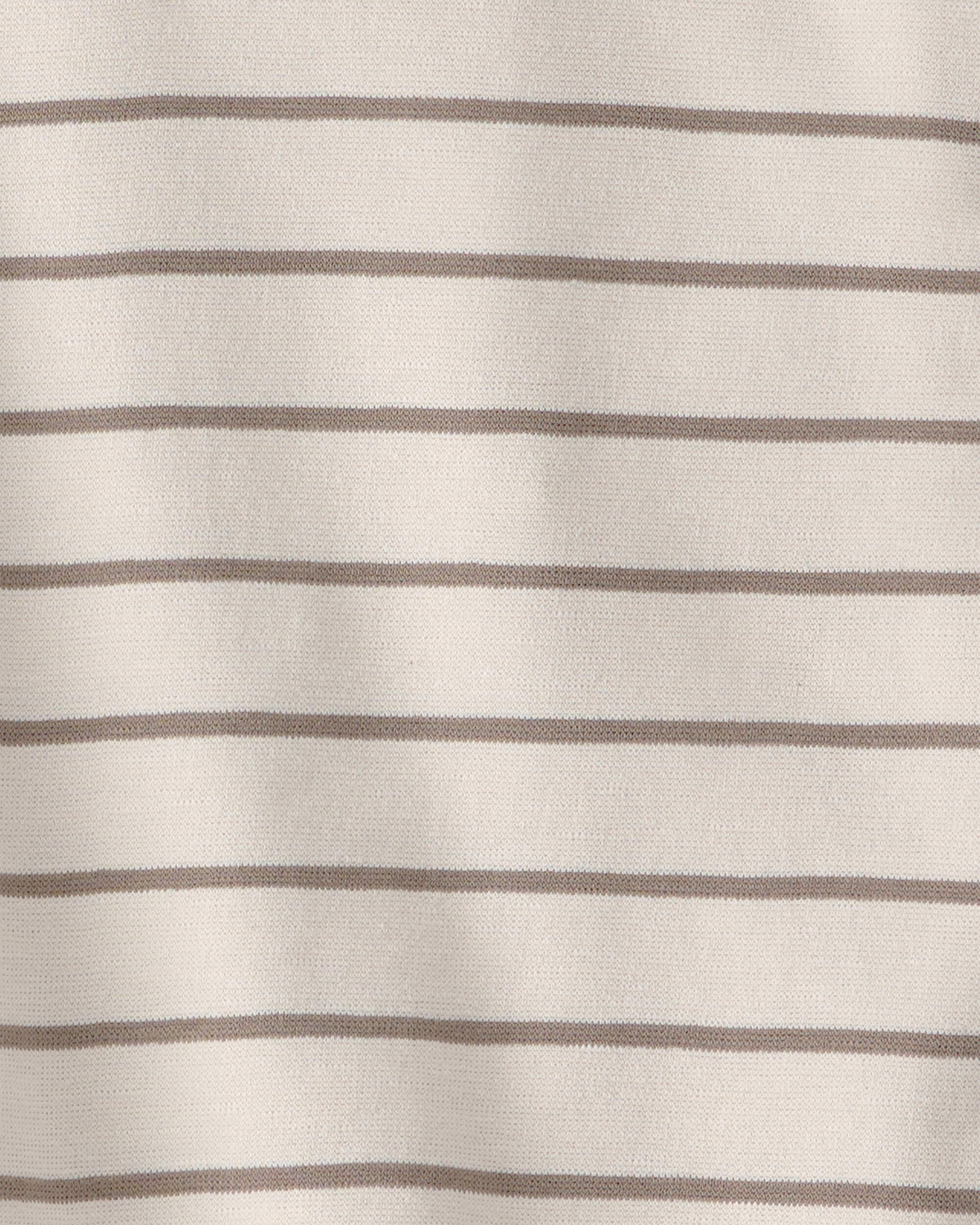 Kids 2-Piece Organic Cotton Top & Short Set in Stripes - Image 5