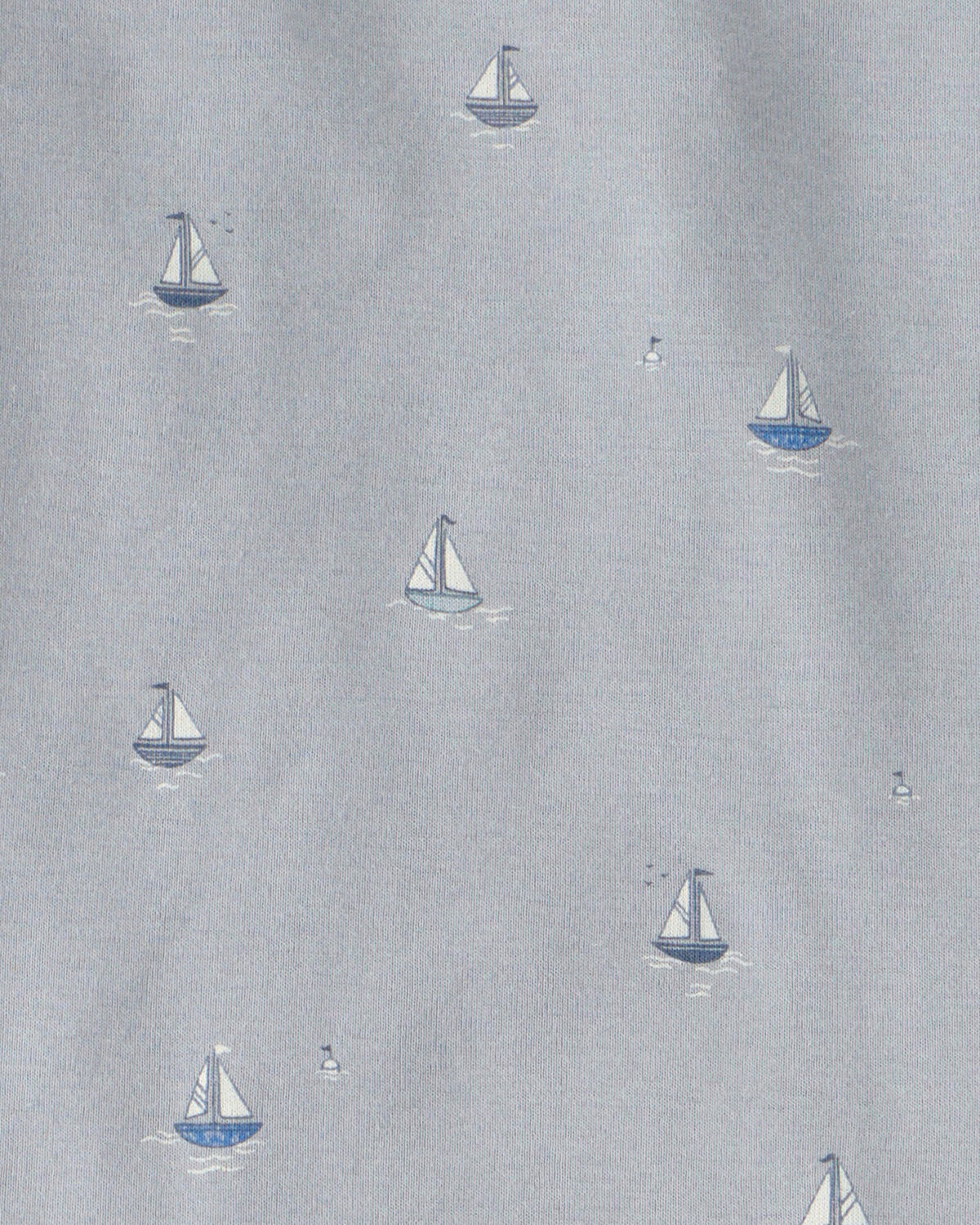 Kids 2-Piece Organic Cotton Ribbed Pyjama Set in Sail Away Print - Image 3