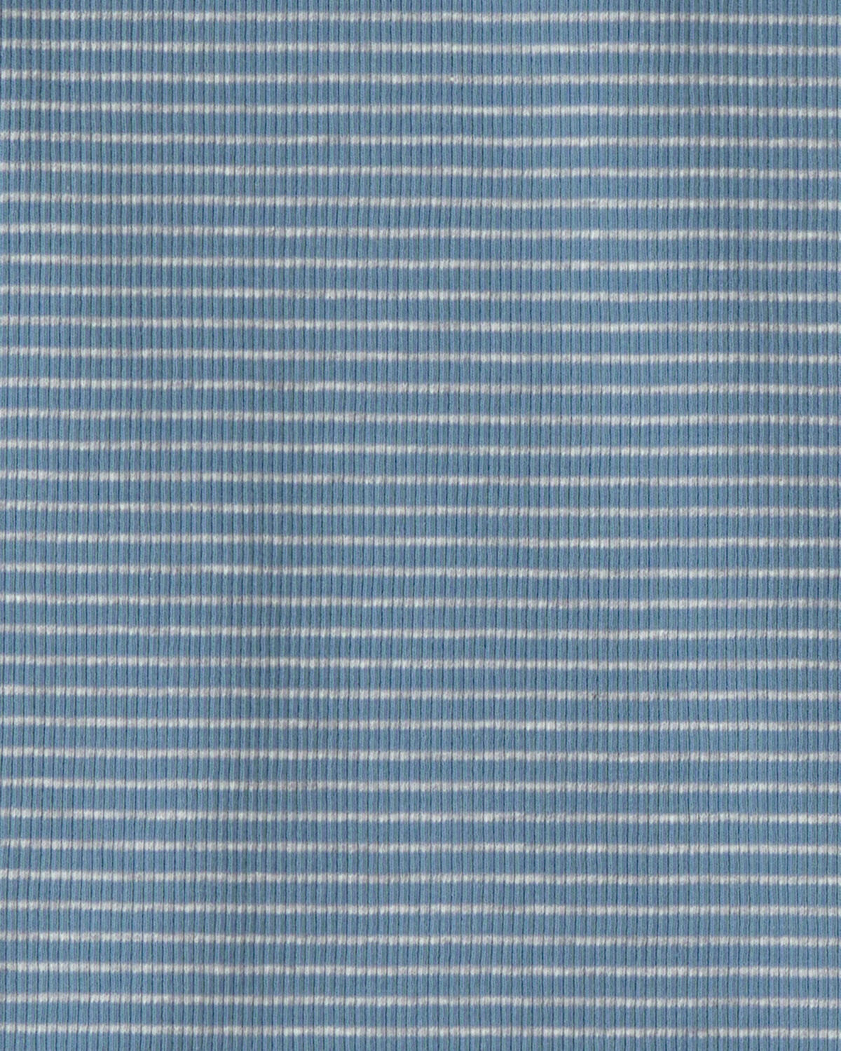 Kids 2-Piece Organic Cotton Ribbed Pajama Set in Stripes - Image 3