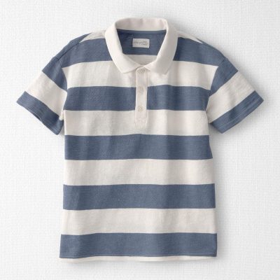 Boys Polo Shirt Made with Organic Cotton in Stripes