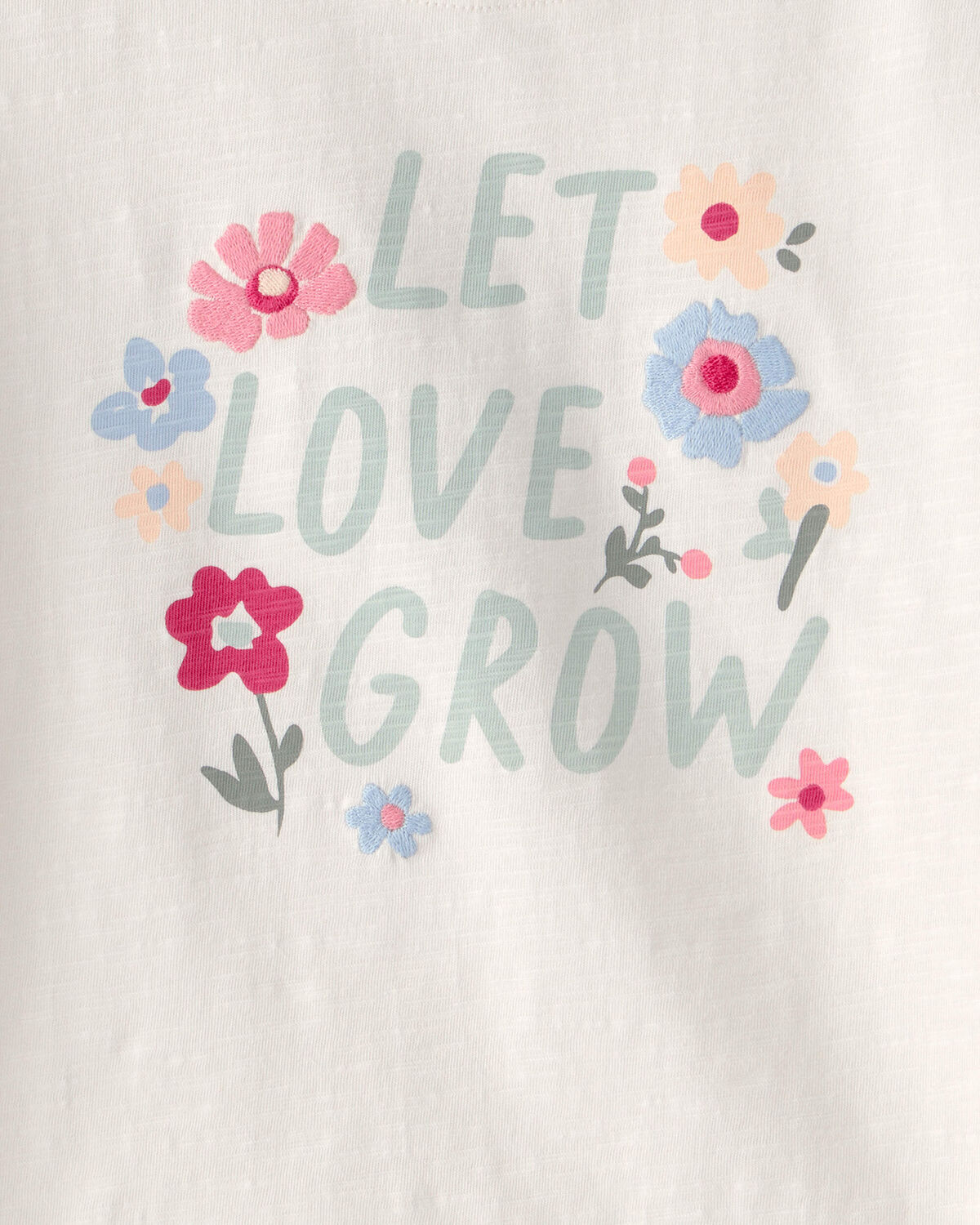 Girls Organic Cotton 'Let Love Grow' Boxy Tee - Image 3