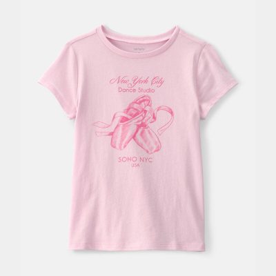 Girls Ballet Graphic Tee - Pink