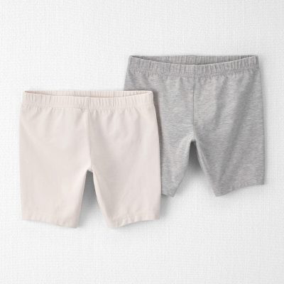 Girls 2-Pack Organic Cartwheel Shorts