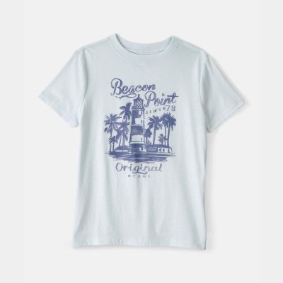 Kids Lighthouse Graphic Tee - Blue