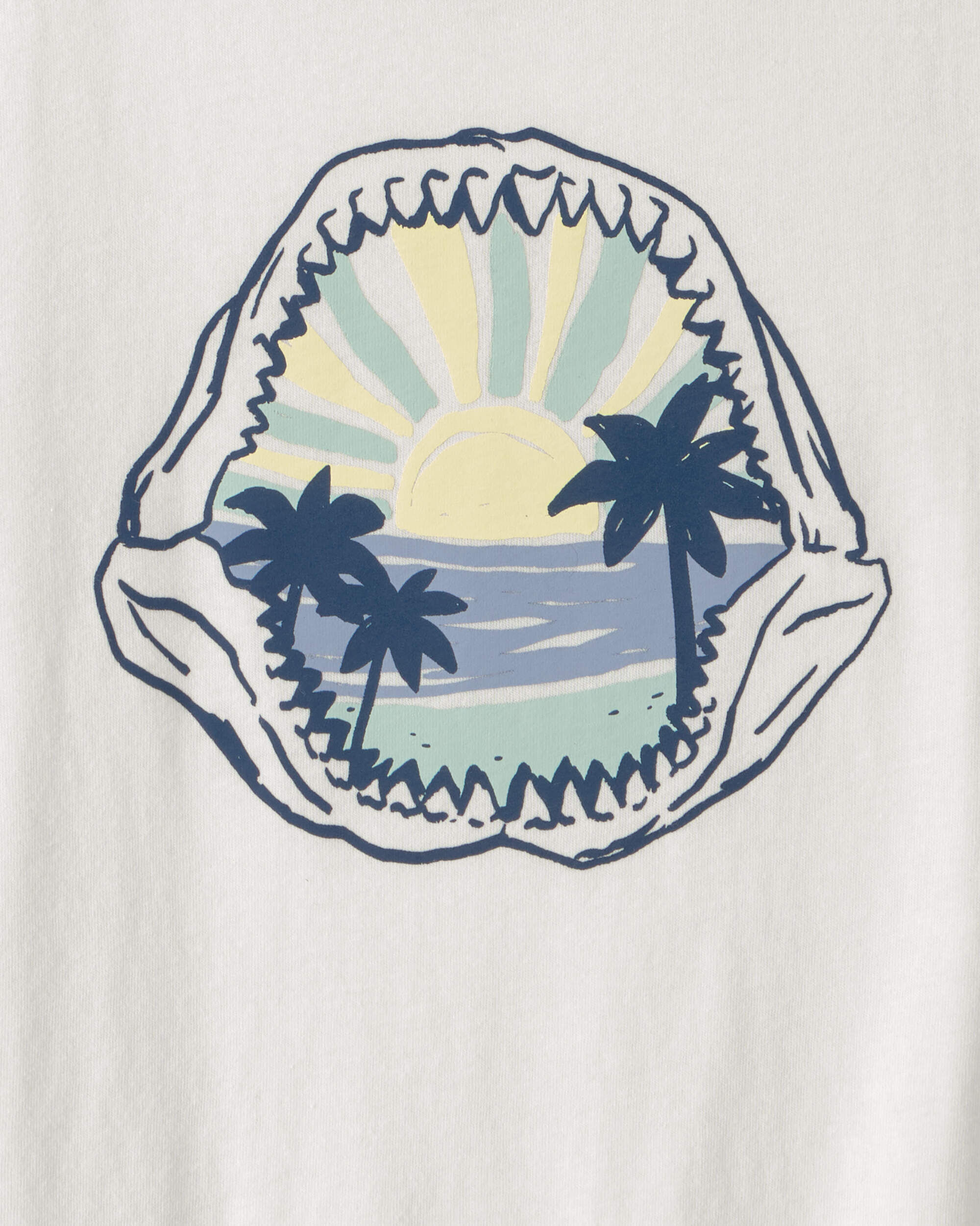 Kids Shark Fossil Graphic Tee - Ivory - Image 3