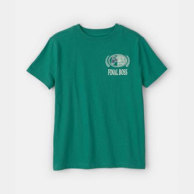 Boys 'Final Boss' Gaming Graphic Tee - Green