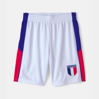 Kids Umbro France Mesh Soccer Shorts - Blue/Red/White