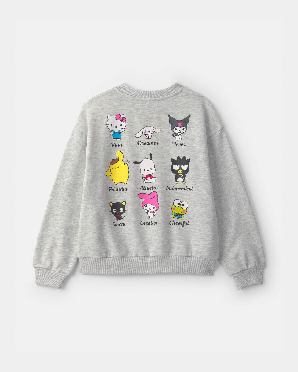 Girls Hello Kitty® French Terry Pullover Sweatshirt - Grey - Image 2
