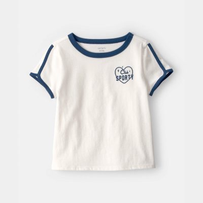 Girls 'Club Sporty' Active Top - White