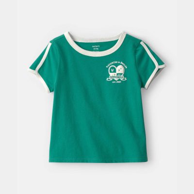 Girls 'Athletic Club' Active Top - Green