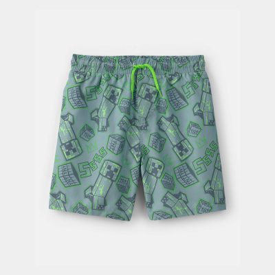 Boys Minecraft® Swim Trunks - Green
