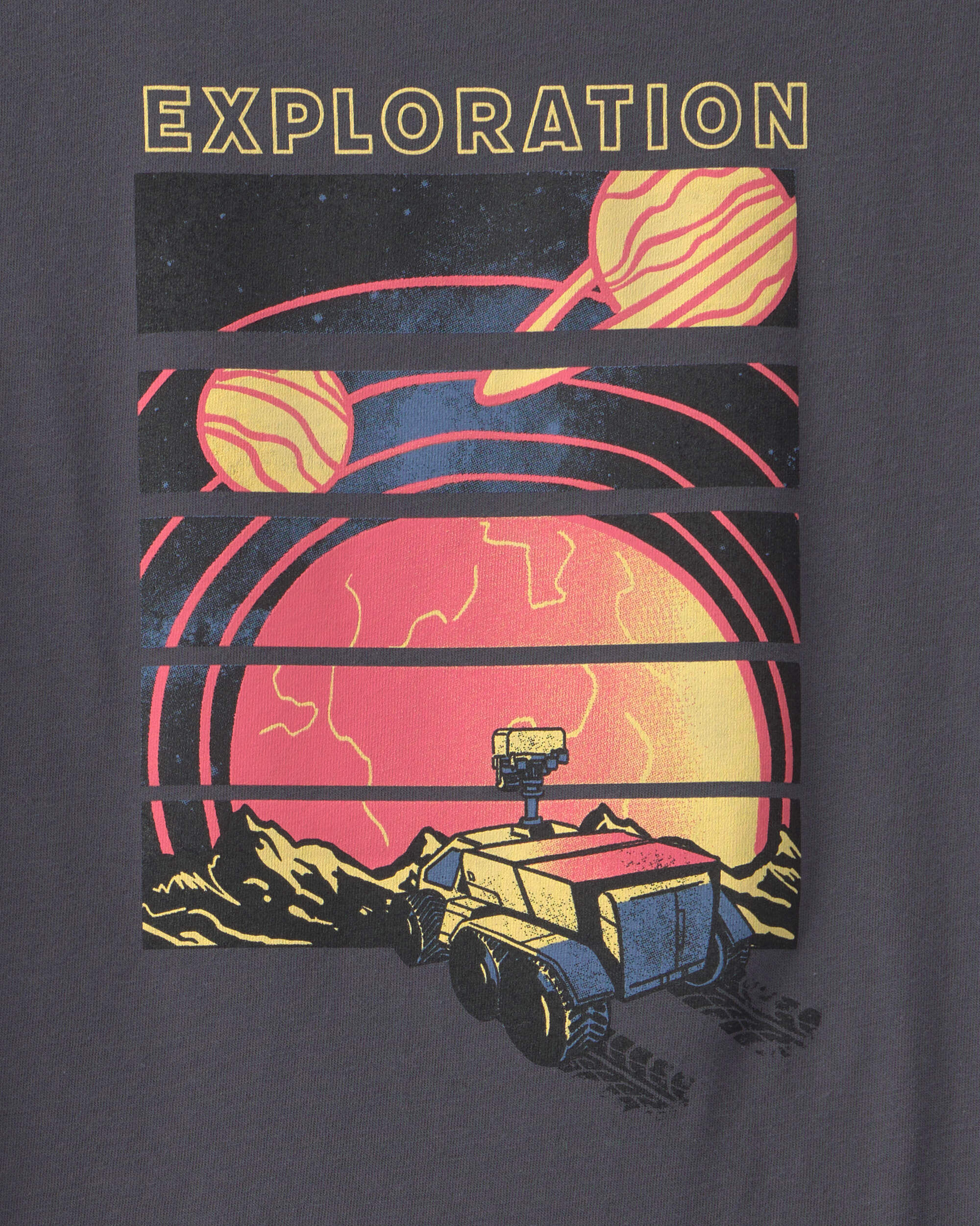 Boys Space Exploration Graphic Tee - Grey - Image 3