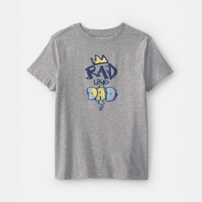 Boys 'Rad Like Dad' Graphic Tee - Grey