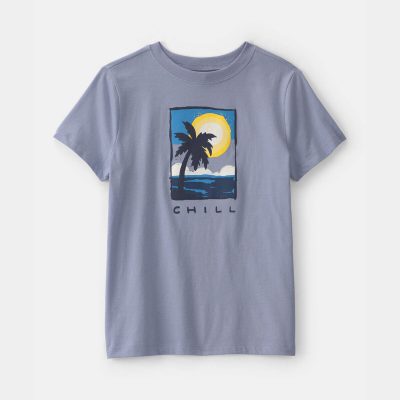 Boys 'Chill' Beach Graphic Tee - Blue