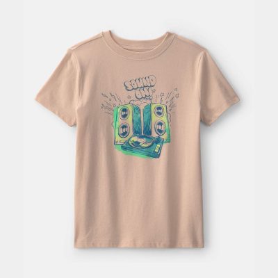 Boys 'Sound On' Music Graphic Tee - Tan