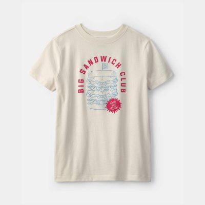 Boys 'Big Sandwich Club' Graphic Tee - Ivory