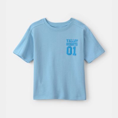 Boys Varsity French Terry Graphic Tee - Blue